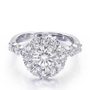 Round Crisscut® Diamond Engagement Ring
