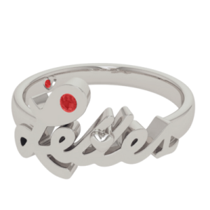 Silver Ruby "Lettes" Ring