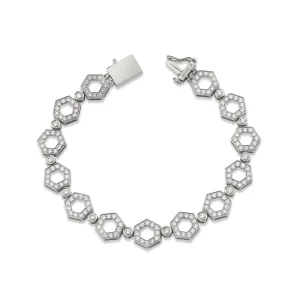 Pavé Hex Infinity Bracelet