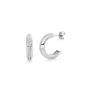 Large Pavé Luxe Link Hoops