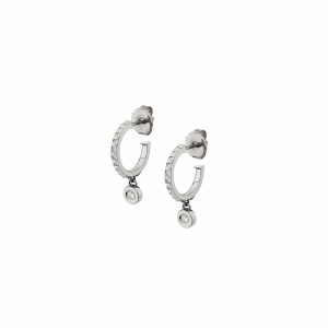 Foundation Bezel Huggie Hoops