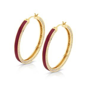 Chroma Pavé Edge Hoop Earrings