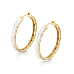 Chroma Pavé Edge Hoop Earrings