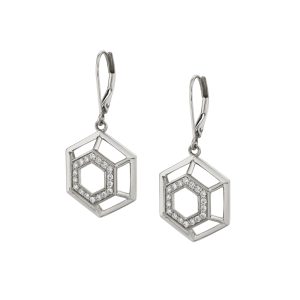 Hex Truss Dangle Earrings