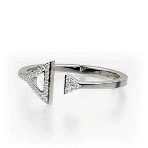 Double Diamond Triangle Ring