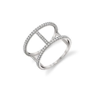 Double Bar Diamond Ring
