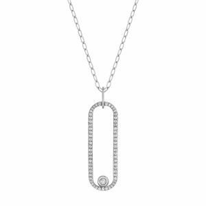 Pave Longline Link Pendant