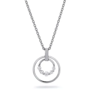 Cloud Double Ring Pendant Necklace