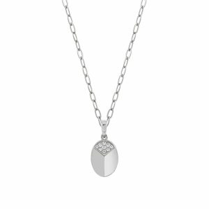 Carve Pendant with Pavé
