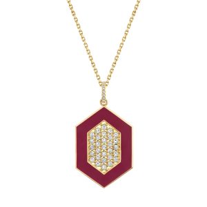 Chroma Pavé Hexagon Pendant
