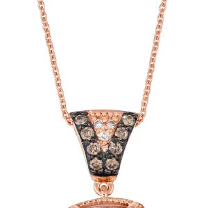 14K STRAWBERRY GOLD DIAMOND AQUAPRASE CANDY PENDAN