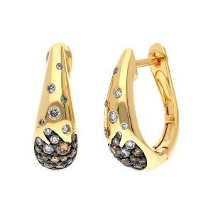 14K YELLOW GOLD DIAMOND  EARRINGS