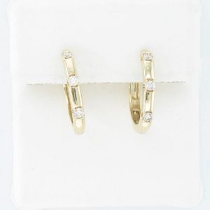 14K YELLOW GOLD DIAMOND  EARRINGS