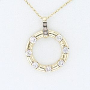 14K YELLOW GOLD DIAMOND  PENDANT