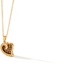 14K STRAWBERRY GOLD DIAMOND  PENDANT