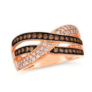 14K STRAWBERRY GOLD DIAMOND  RING