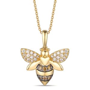 14K YELLOW GOLD DIAMOND  PENDANT