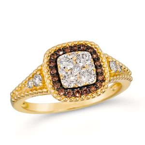 14K YELLOW GOLD DIAMOND  RING