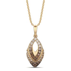 14K YELLOW GOLD DIAMOND  PENDANT