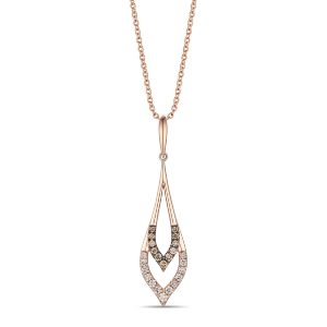 14K STRAWBERRY GOLD DIAMOND  PENDANT