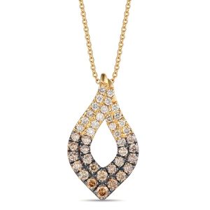14K YELLOW GOLD DIAMOND  PENDANT