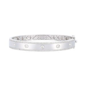 14K WHITE GOLD DIAMOND  BANGLE
