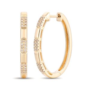 14K YELLOW GOLD DIAMOND  EARRINGS