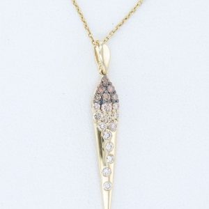 14K YELLOW GOLD DIAMOND  PENDANT