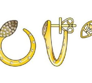 14K YELLOW GOLD DIAMOND  EARRINGS