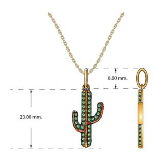 14K YELLOW GOLD EMERALD PENDANT
