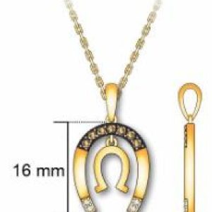 14K YELLOW GOLD DIAMOND  PENDANT