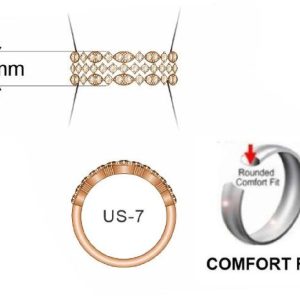 14K STRAWBERRY GOLD DIAMOND  RING
