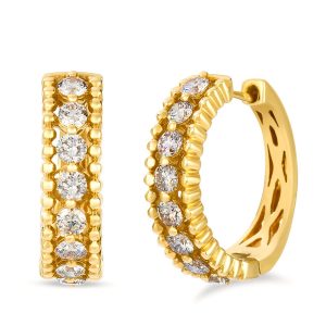 14K YELLOW GOLD DIAMOND  EARRINGS