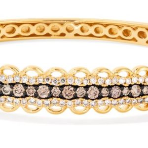14K YELLOW GOLD DIAMOND  BANGLE