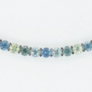 14K WHITE GOLD MONTANA SAPPHIRE NECKLACE