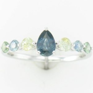 14K WHITE GOLD MONTANA SAPPHIRE RING
