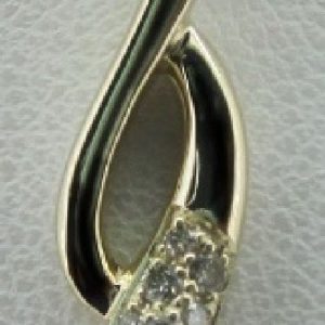 14K YELLOW GOLD DIAMOND  PENDANT
