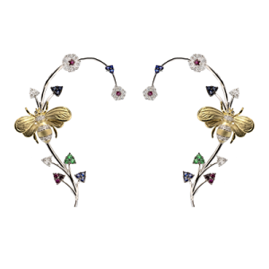 Earring in 18k Gold with Diamonds