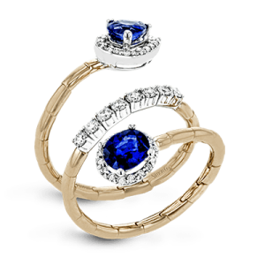 Color Ring in 18k Gold with Diamonds