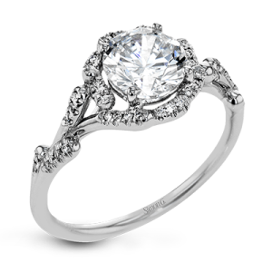 Engagement Ring in Platinum with Diamonds