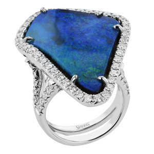 Color Ring in 18k Gold with Diamonds
