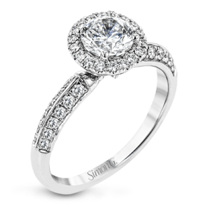 Engagement Ring in 18k Gold with Diamonds