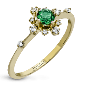Color Ring in 18k Gold with Diamonds