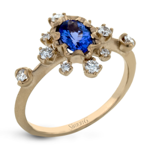 Color Ring in 18k Gold with Diamonds