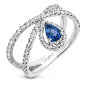 Color Ring in 18k Gold with Diamonds
