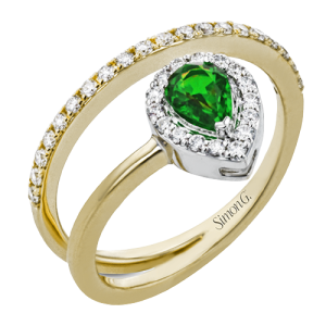 Color Ring in 18k Gold with Diamonds