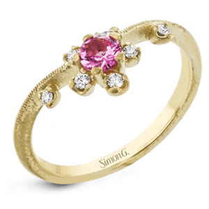 Color Ring in 18k Gold with Diamonds