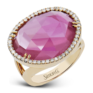 Color Ring in 18k Gold with Diamonds