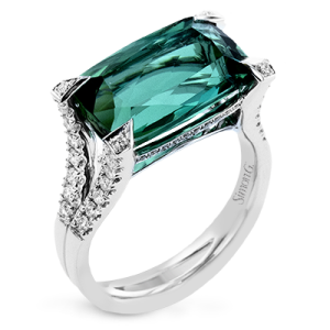 Color Ring in 18k Gold with Diamonds