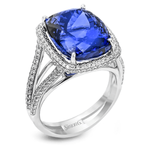 Color Ring in 18k Gold with Diamonds